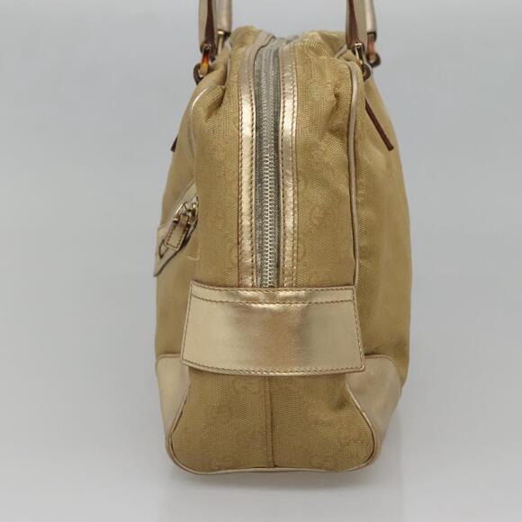 GUCCI GG Canvas Hand Bag Gold Tone 002 002 - Picture 5 of 16